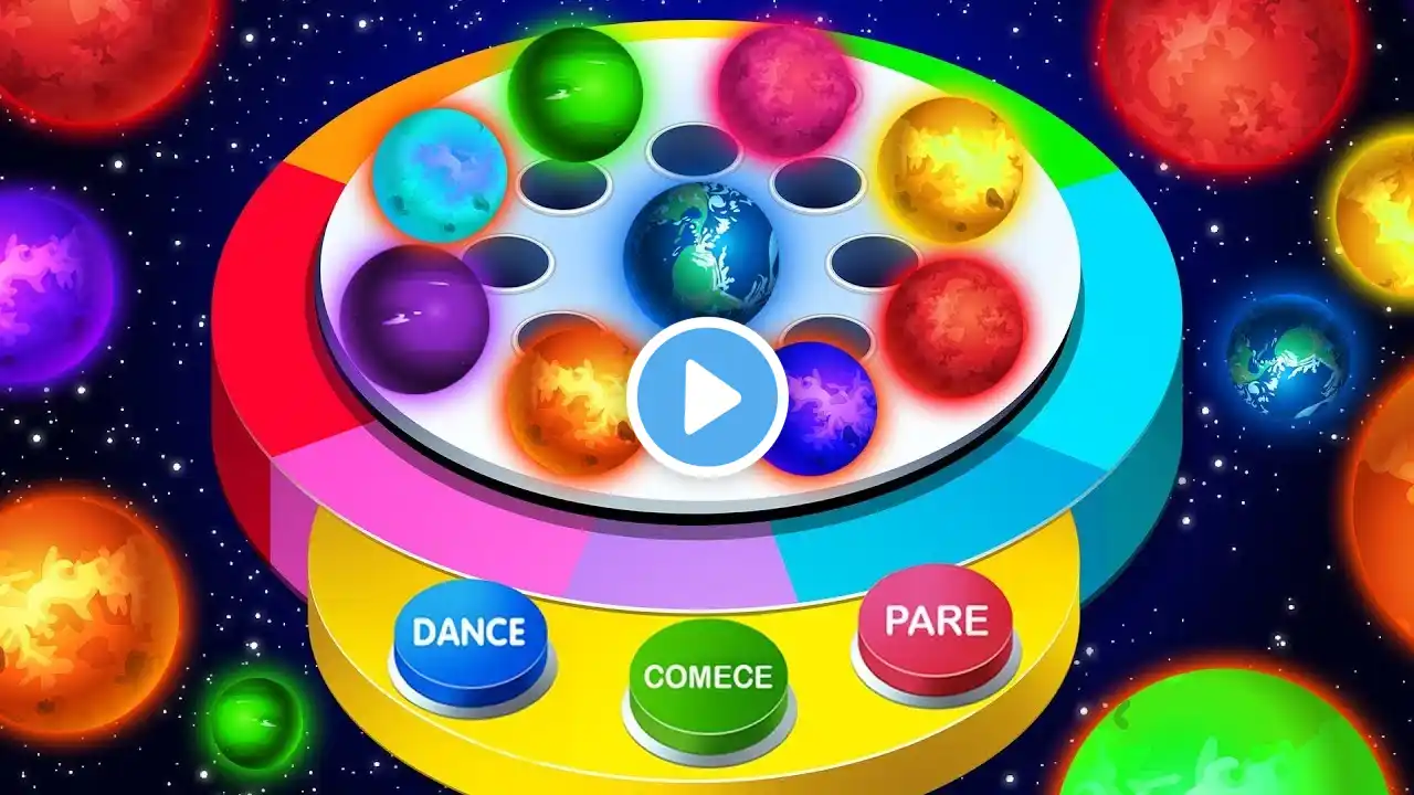 🌈 BOUNCING Space Balls On Finger Family Song | Educational Videos for Toddlers