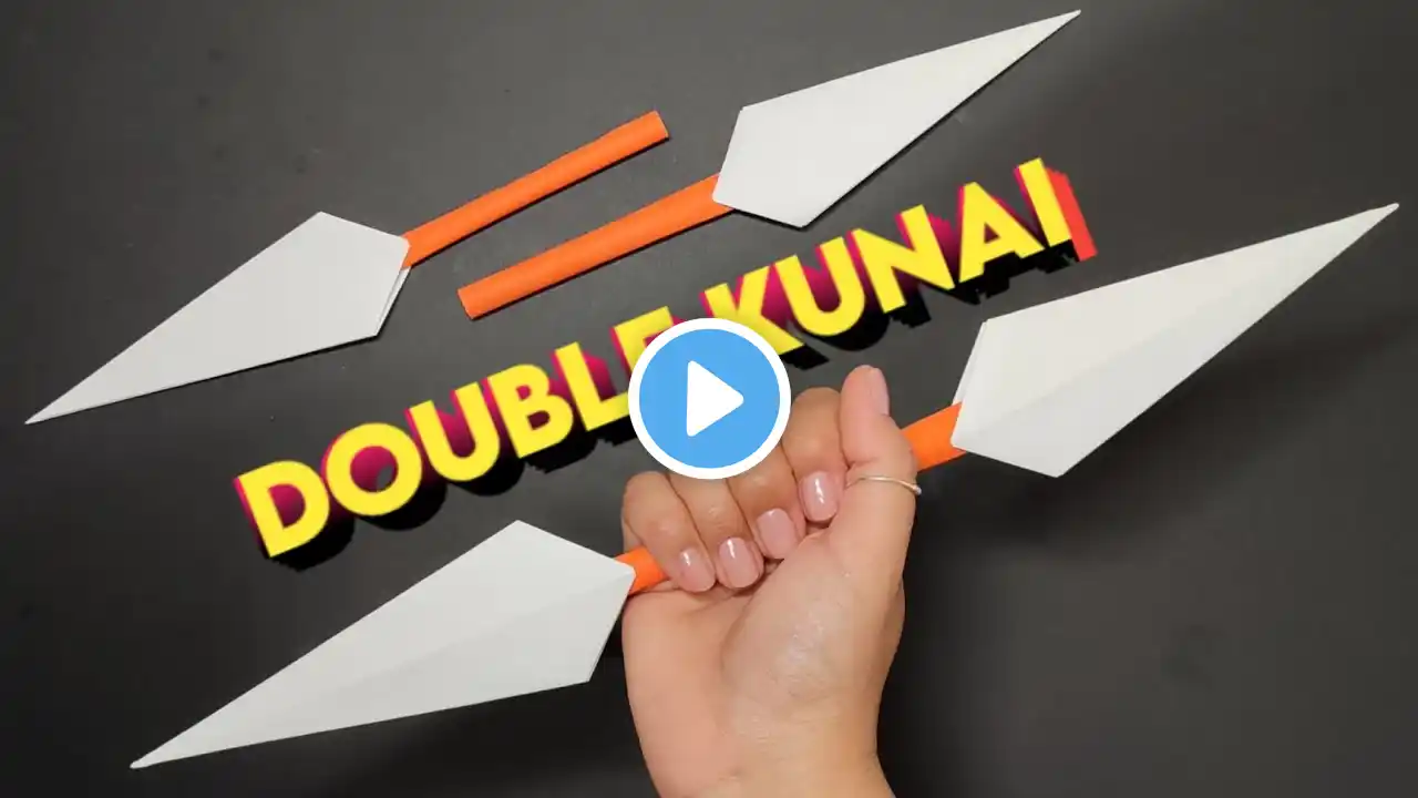 Origami Double Kunai || How to make a DOUBLE KUNAI from A4 PAPER