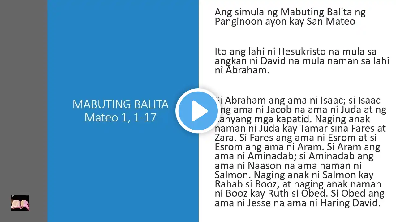 Mga Pagbasa para sa December 17, 2021 Tagalog Bible Reading