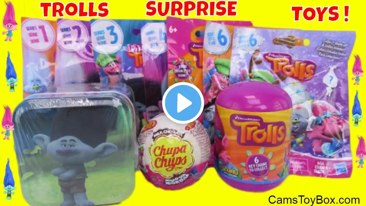 Dreamworks Trolls Surprise Toys Blind Bags Series 6 5 4 3 2 1 Chupa Chups Tins Holiday Opening Kids