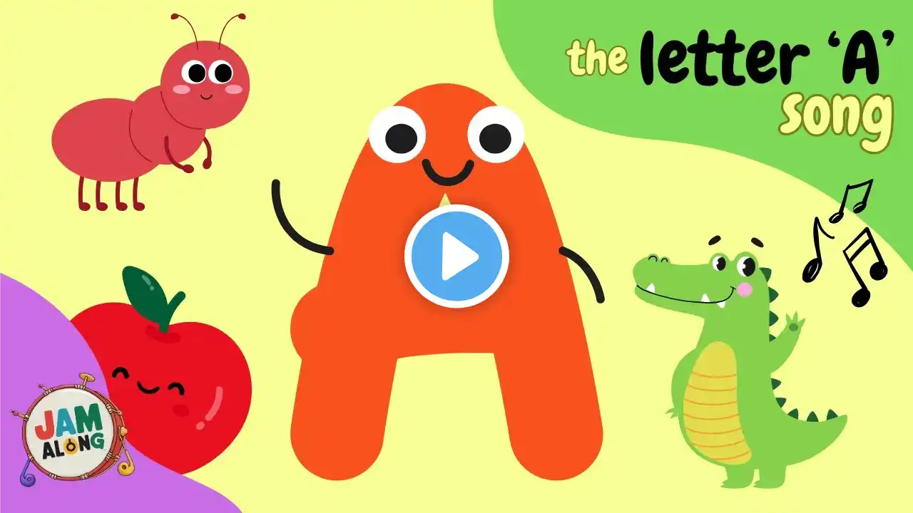 Learn the Letter "A" 🍎✈️🐜| Fun Phonics Song for Kids!