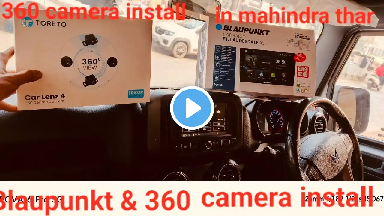 mahindra thar 360 camera install _ car 360 camera installation _ how to Clibration 360 car camera