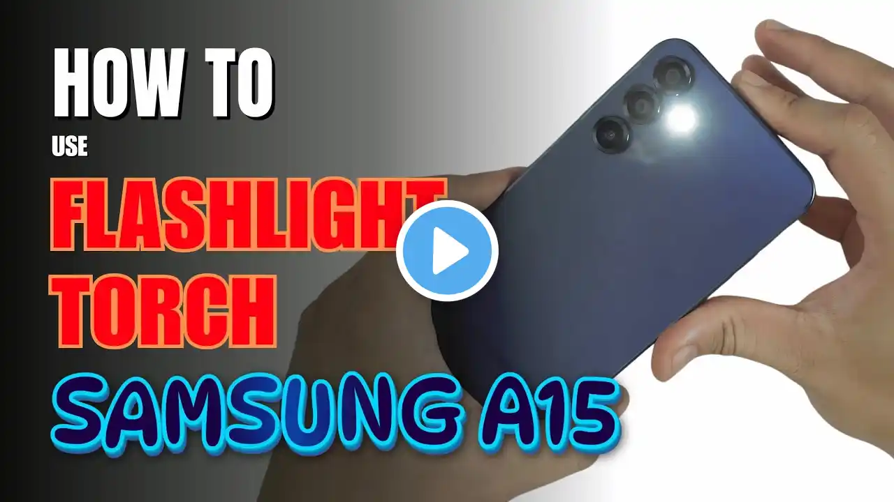 How to turn on Flashlight | Torch on Samsung Galaxy A15 5G