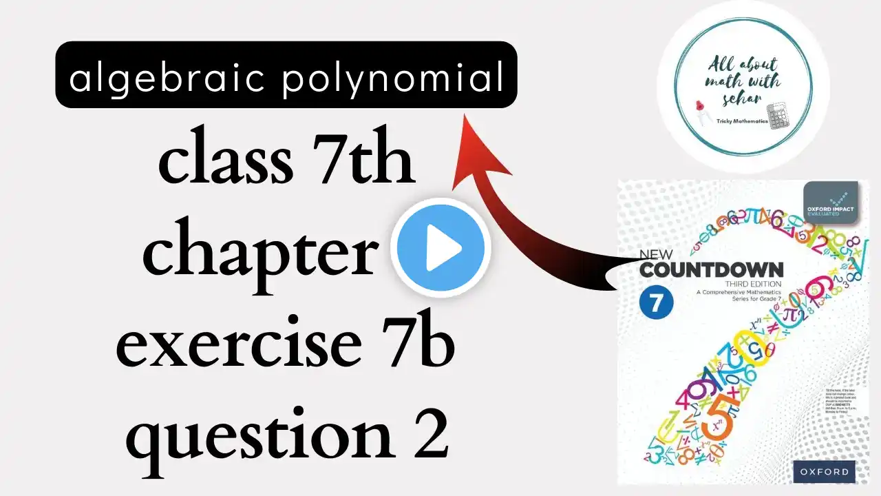 class 7th maths chapter 7 algebraic polynomials