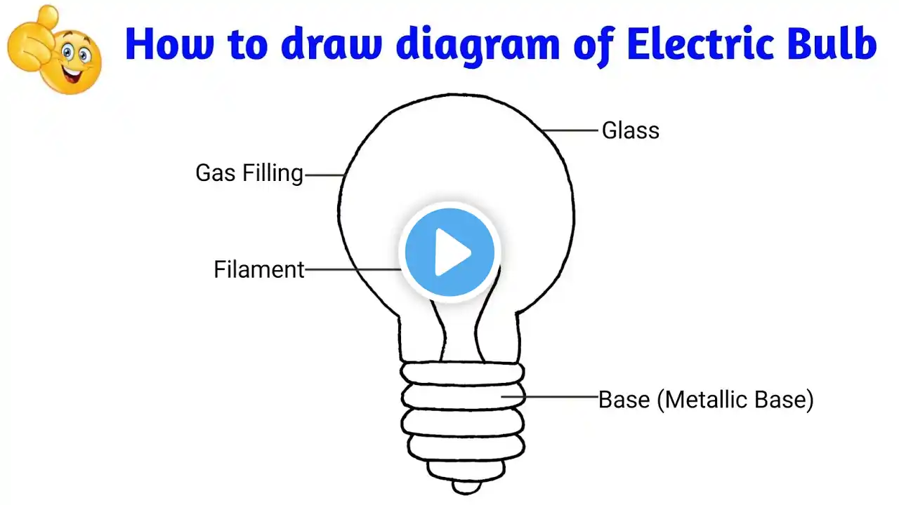 how to draw electric bulb easy | how to draw bulb step by step