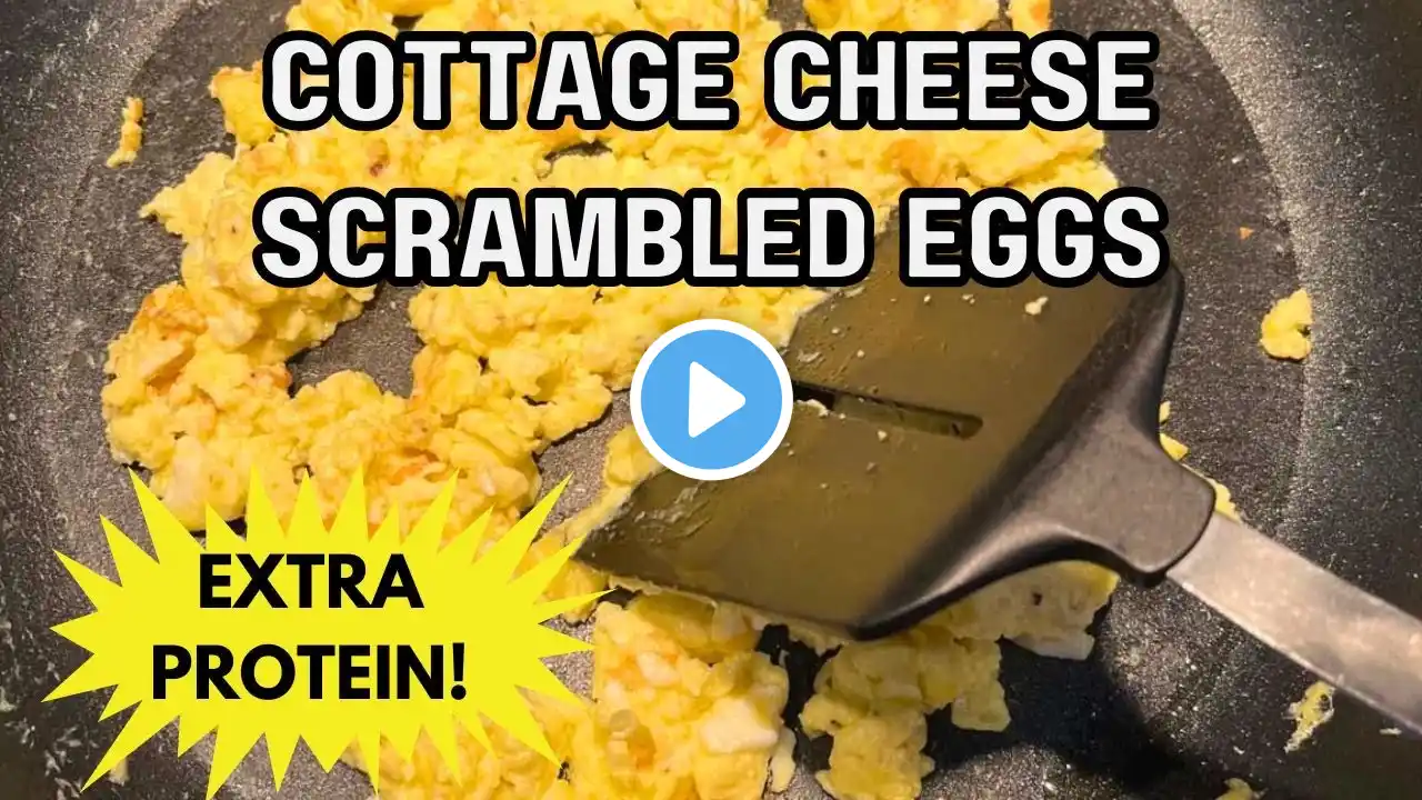 Cottage Cheese Scrambled Eggs! 🍳 Protein-Packed Quick & Delicious Breakfast Recipe Hack 🧀  So Easy!