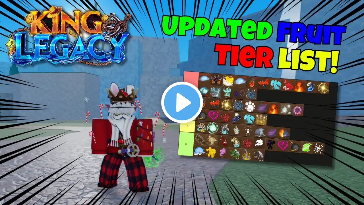 New Updated BEST Fruit Tier List For GRINDING in King Legacy Update 7 (Roblox)