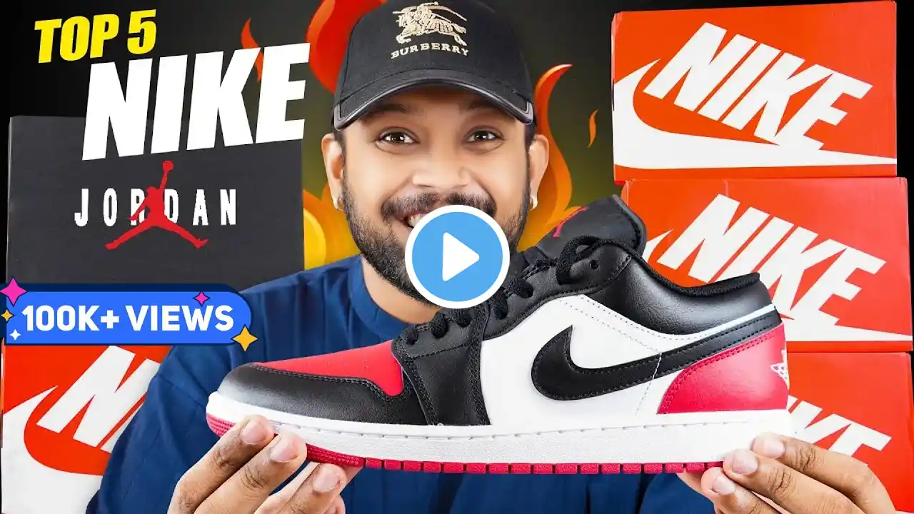 5 Best Nike Air Jordan Shoes/Sneaker For College/Men 🔥 Nike Haul Review 2024 | ONE CHANCE