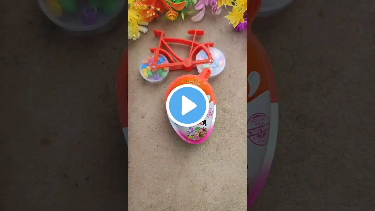 Kinder Joy Surprise Chocolate And Bicycle 🚲 Gems Candy #shorts #viralvideo #kinderjoy #gems