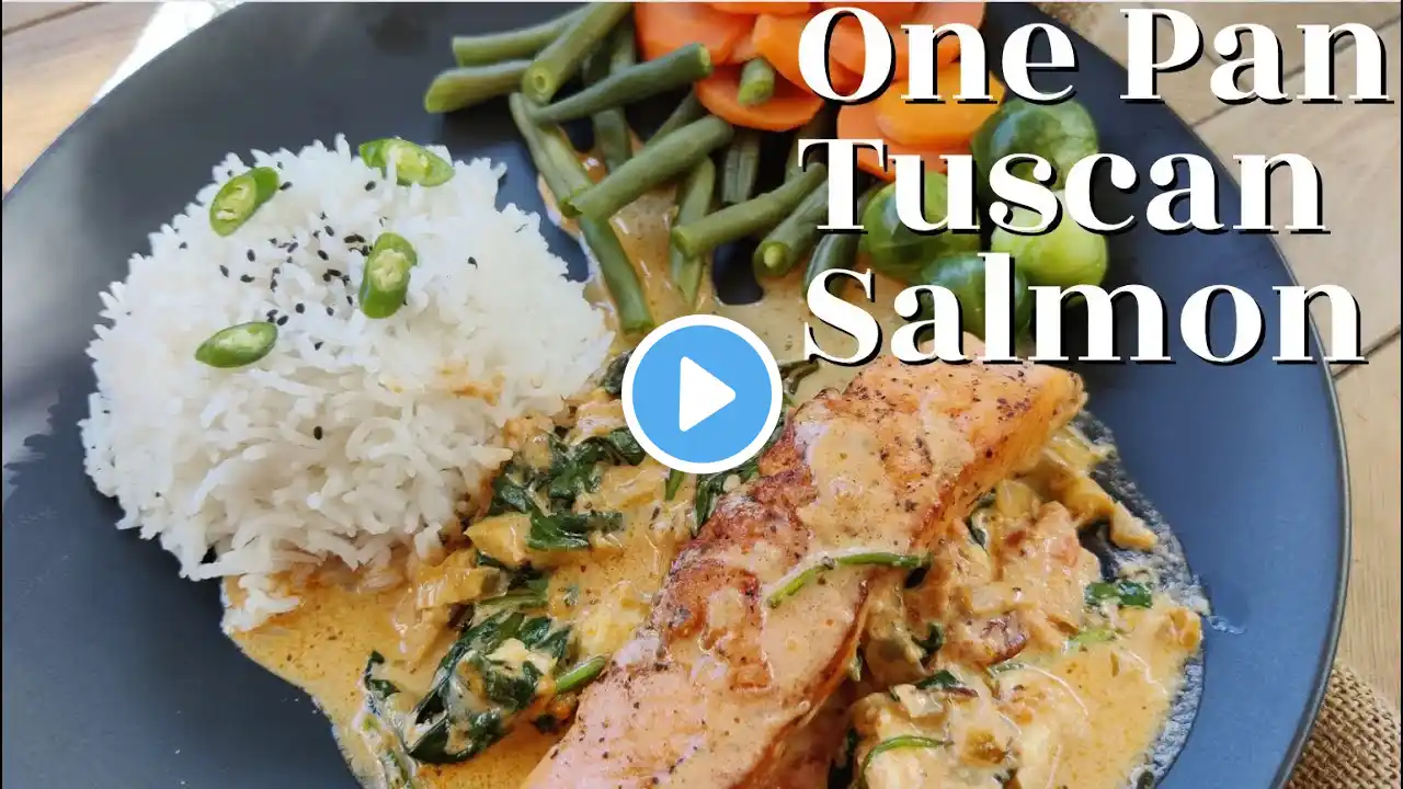 One Pan Creamy Tuscan Salmon Recipe |One Pan Tuscan Salmon Recipe|Creamy Garlic Butter Tuscan Salmon