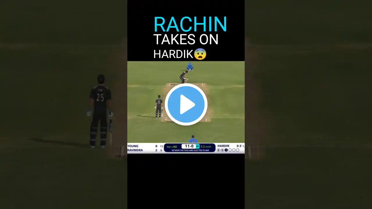 ðRachin Ravindra takes on Hardik Pandya Real Cricket 24 | Ind vs NZ Champions Trophy 2025 #shorts