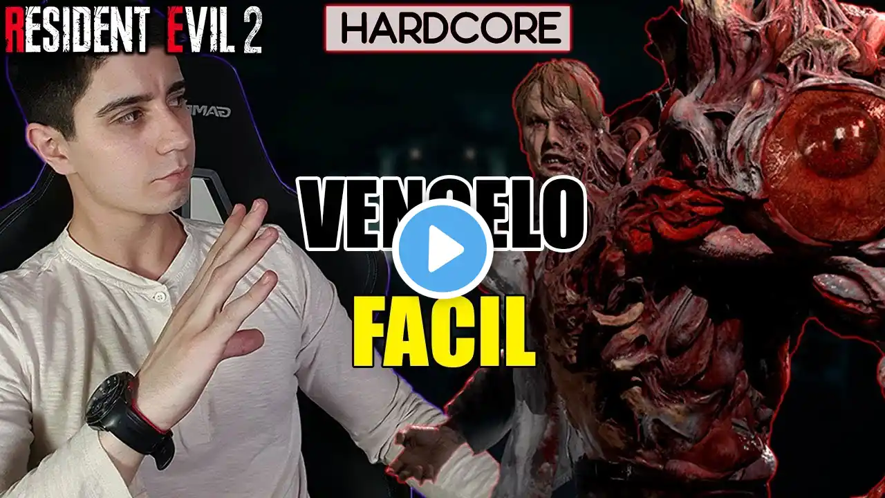 Cómo derrotar a William BIRKIN Fase 1 en HARDCORE FACILMENTE en Resident Evil 2 Remake