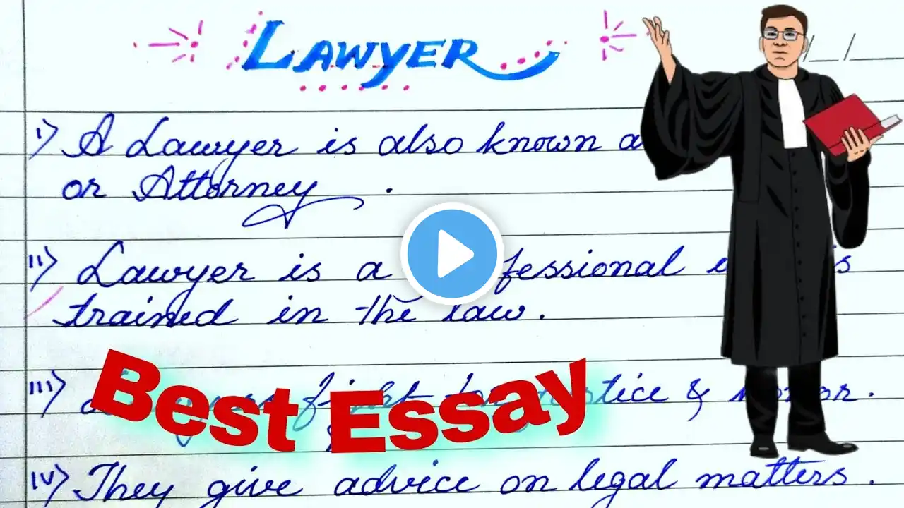 Lawyer essay in english | 10 lines on Lawyer in english | My dream Lawyer essay/10 lines on Advocate