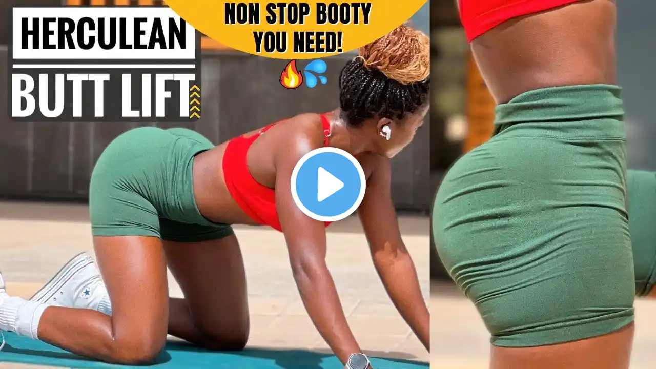 HERCULEAN BOOTY Lift In 14 Days On The Floor~Butt Lift Not Thighs | No Equipments