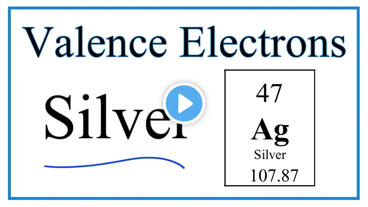 How to Find the Valence Electrons for Silver (Ag)