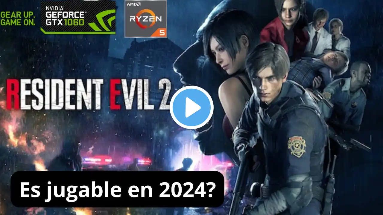 GTX 1060 3gb + RYZEN 5 2400G - RESIDENT EVIL 2 REMAKE - Vale La Pena ? 2024 -