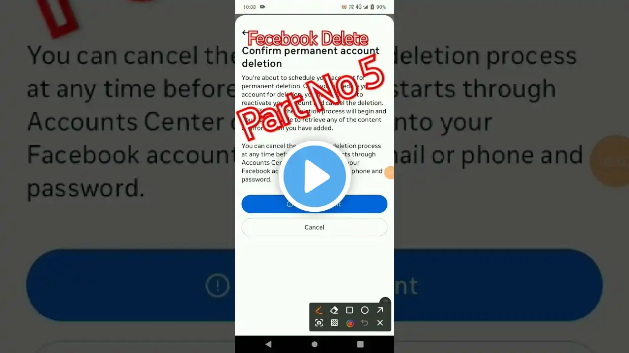 Delete fecebook Bina password ke part No 5# youtube short Video#smartphone