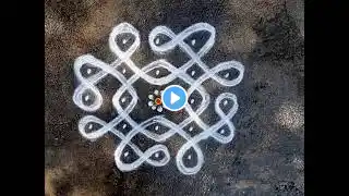 easy and simple  5dots sikku kolam ‪@praveeseasykolam‬