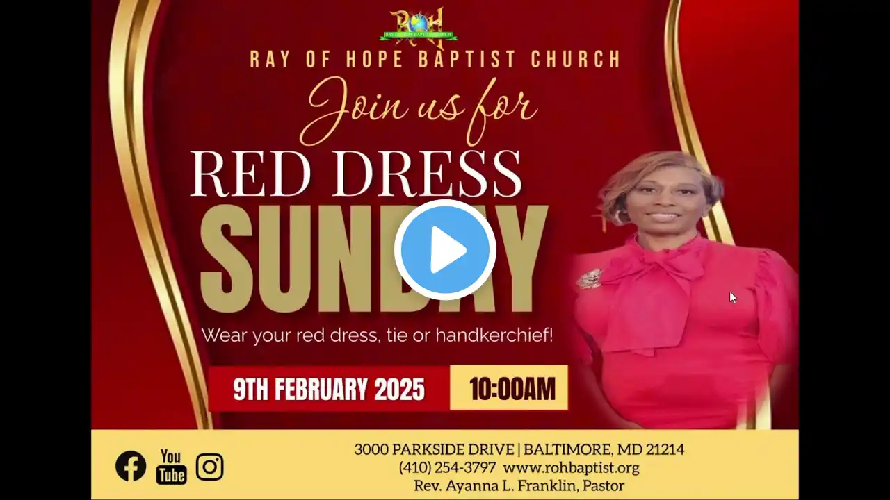 Ray of Hope Baptist Church Live Stream Service: