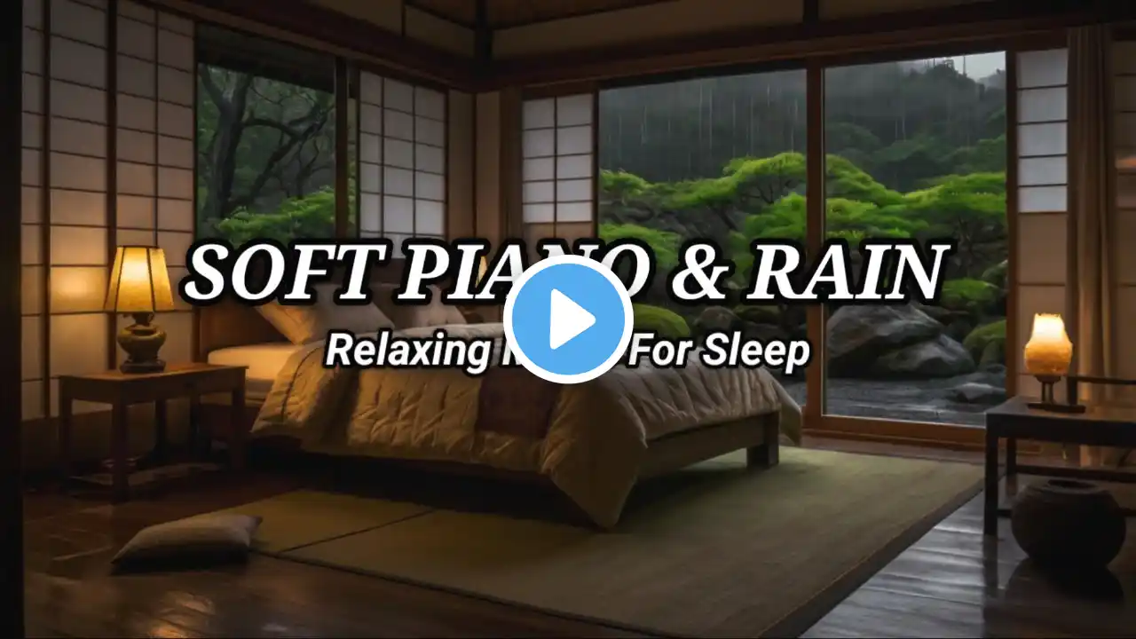 FALL INTO SLEEP INSTANTLY - Relaxing Piano Music & Rain Sounds for Sleep + Insomnia, Stress Relief