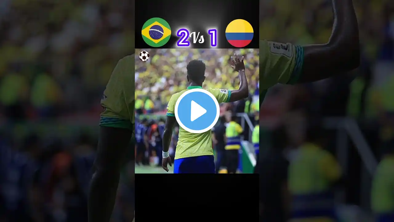 Brazil vs Colombia wc Qualifi match 2025 (2-1) #worldcup #football #brazilnationalteam