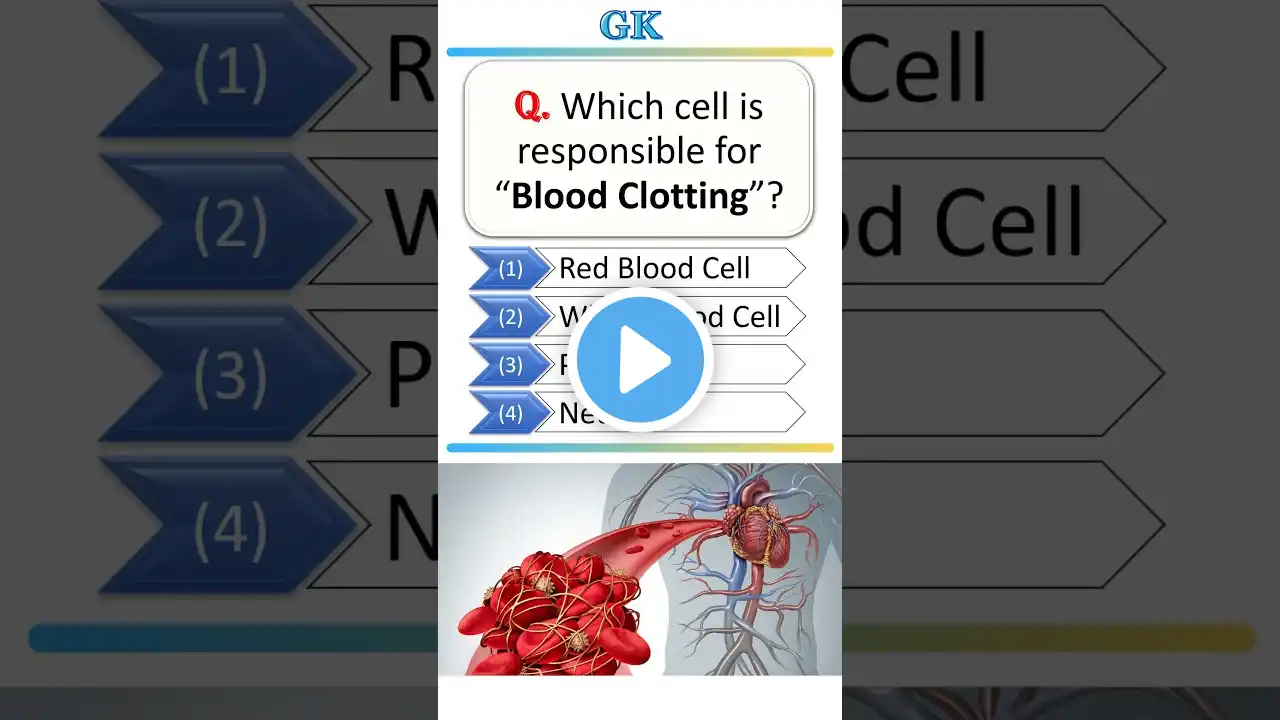 Which cell is responsible for “Blood Clotting”? #biology #knowledge #generalscience