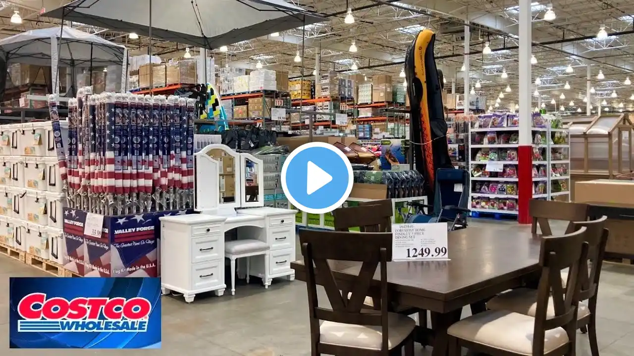 COSTCO SHOP WITH ME FURNITURE TABLES ARMCHAIRS SUMMER LAWN ITEMS COOKWARE SHOPPING STORE WALKTHROUGH