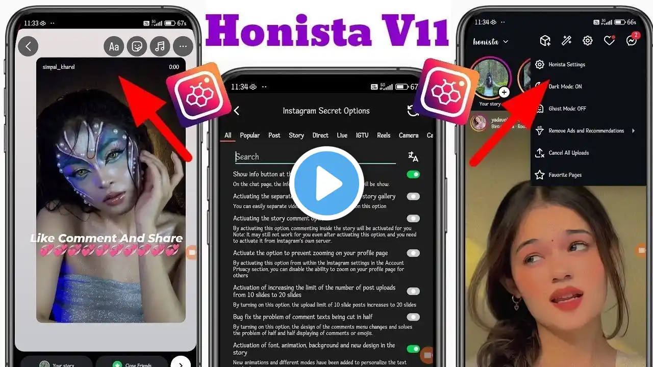Honista V11 New Update: Full iOS Instagram on Android😎 | Honista IPhone Story iOS 18 Emojis Fonts
