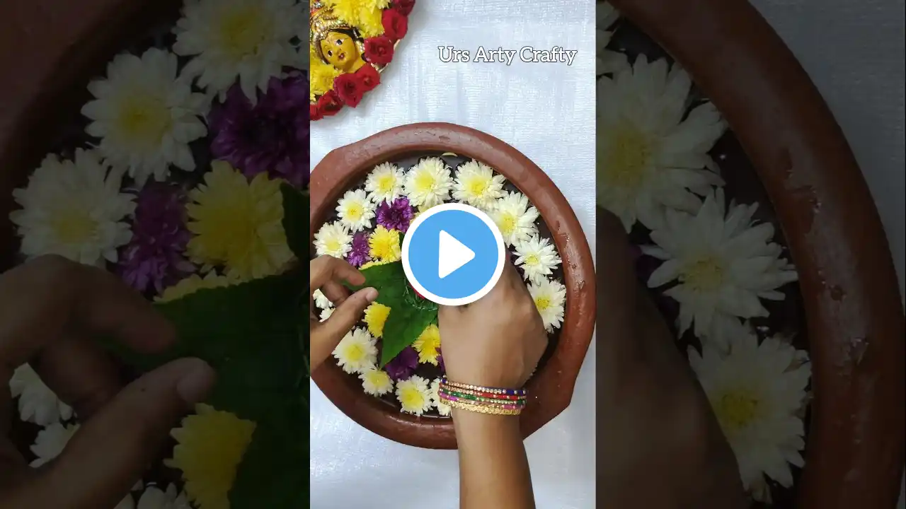 🕉️Flower Decoration idea for pooja|| Urli decoration ideas#shorts #trending #navratri #diwali #viral