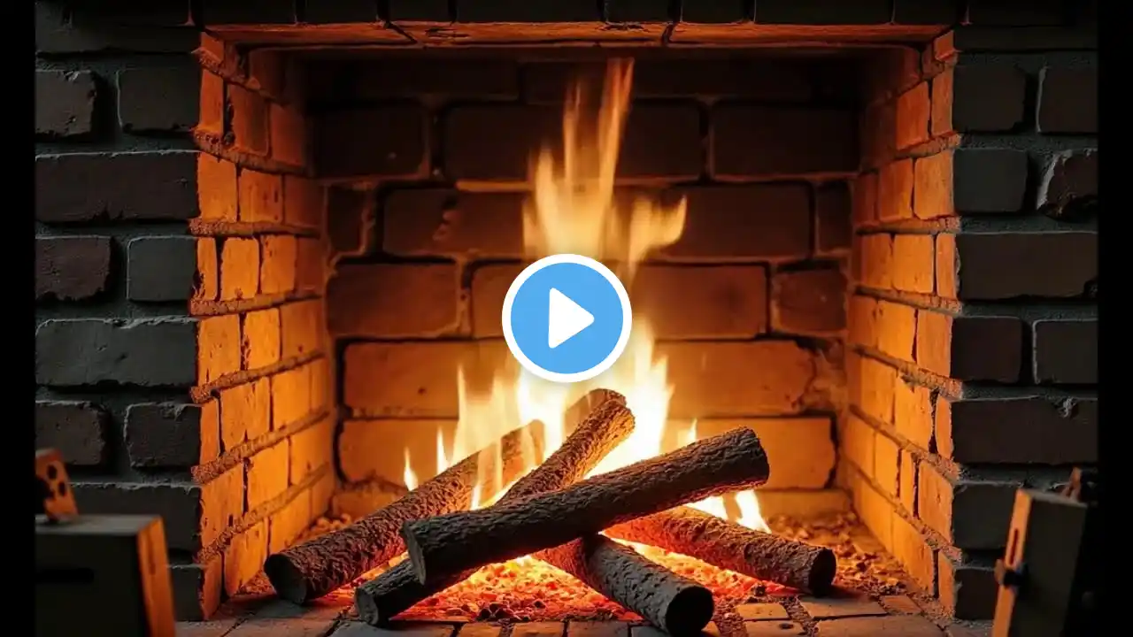 Cozy Winter Cabin Ambience with Smooth Jazz Music ∞  Crackling Fireplace & White Noise for Relaxing