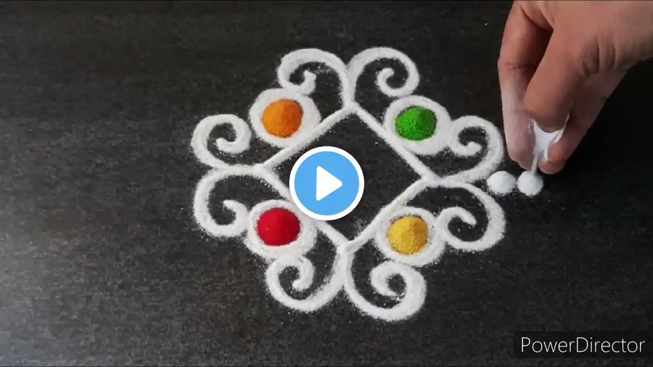 उद्या साठी खास सोप्पी सुंदर रांगोळी/ beautiful daily rangoli design