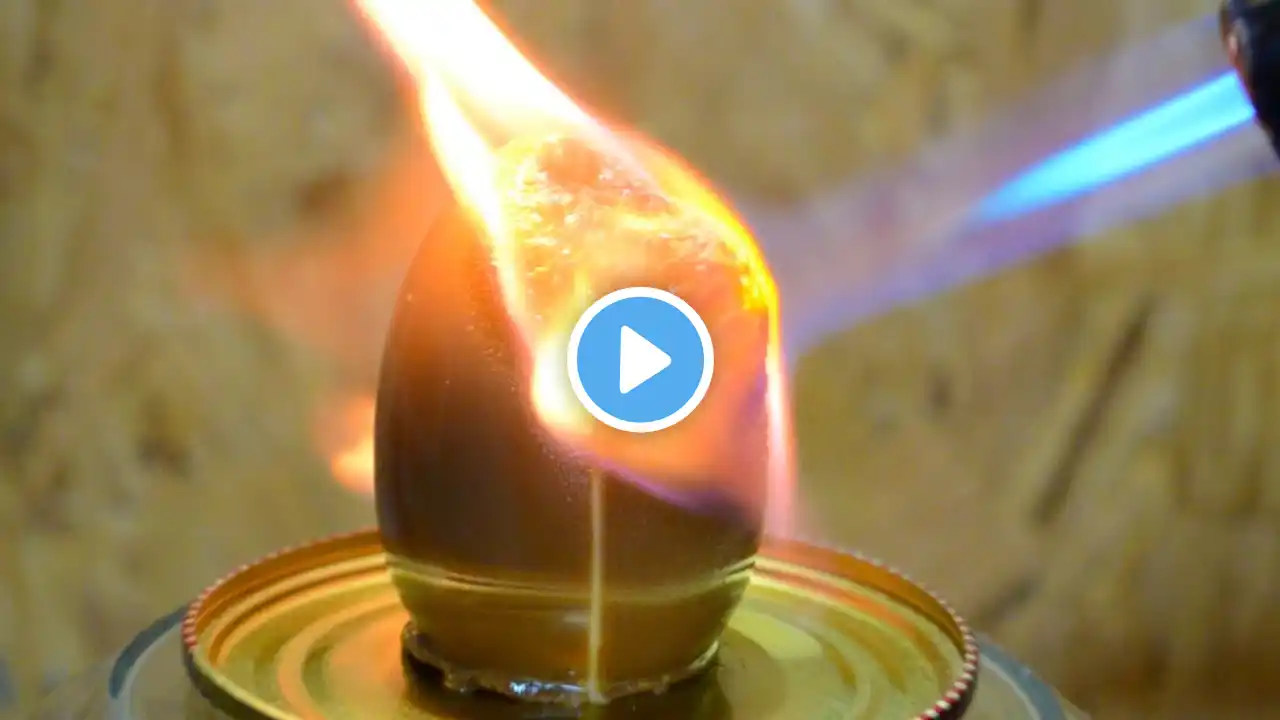 Kinder Surprise egg VS Gas TORCH