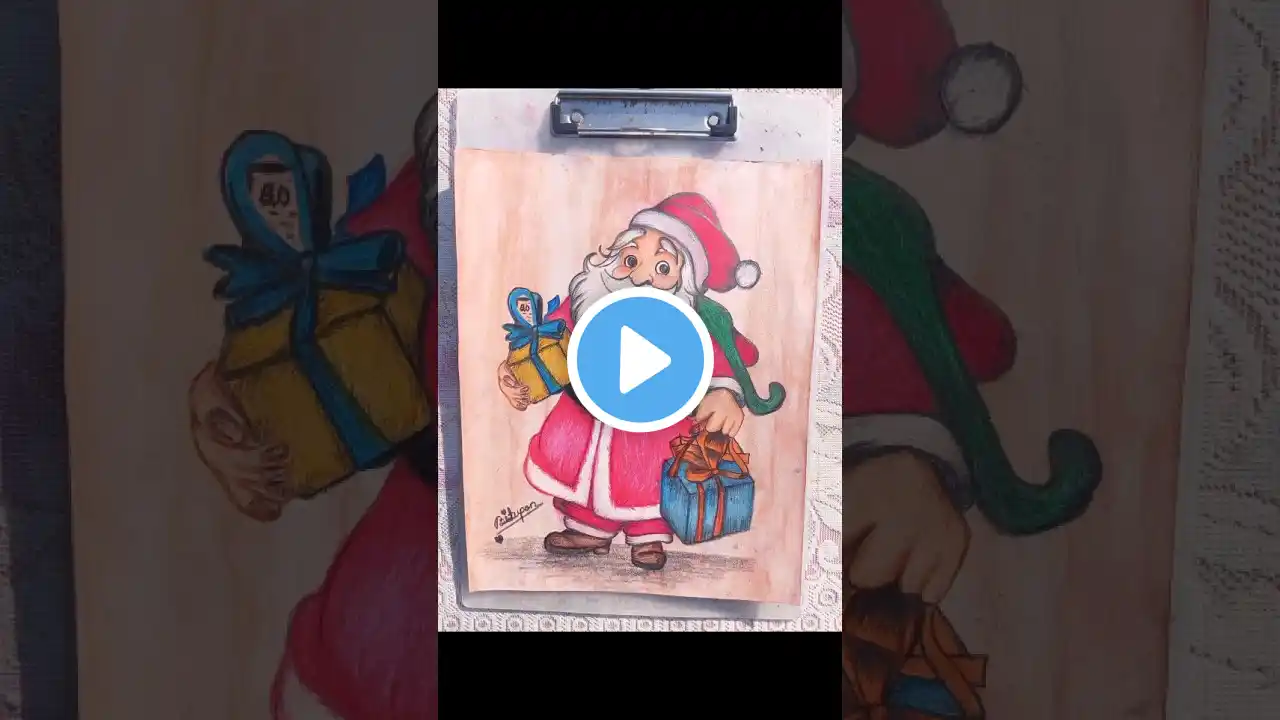 Santa Claus drawing 🎄🥰😍😊 // #shorts #viralvideo #trending #youtubeshorts #youtube