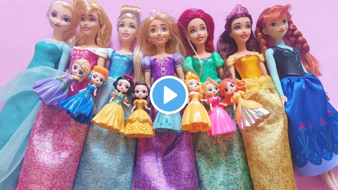 ASMR 5 MYSTERY SURPRISES Disney Princess Miniature Dolls Satisfying Unboxing NO Talking Video DIY
