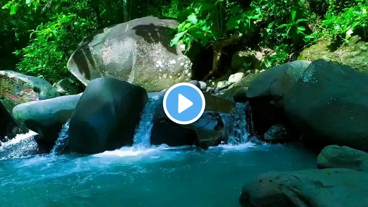 Waterfall Sounds, Flowing Water, White Noise for Sleep . Mountain Stream Flowing 24/7