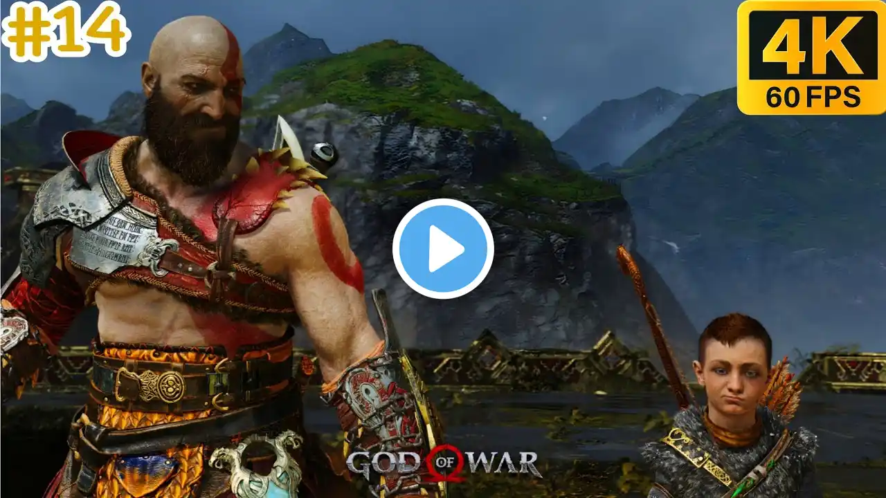 God of war 2018 walkthrough part 14 PS5 4K60FPS(Give me god of war mode)no commentary