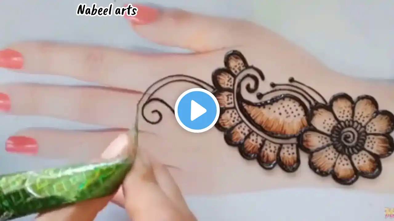 Back hand mehndi design arabice/ back hand mehndi design/ simpel arabic backhand mehndi designs