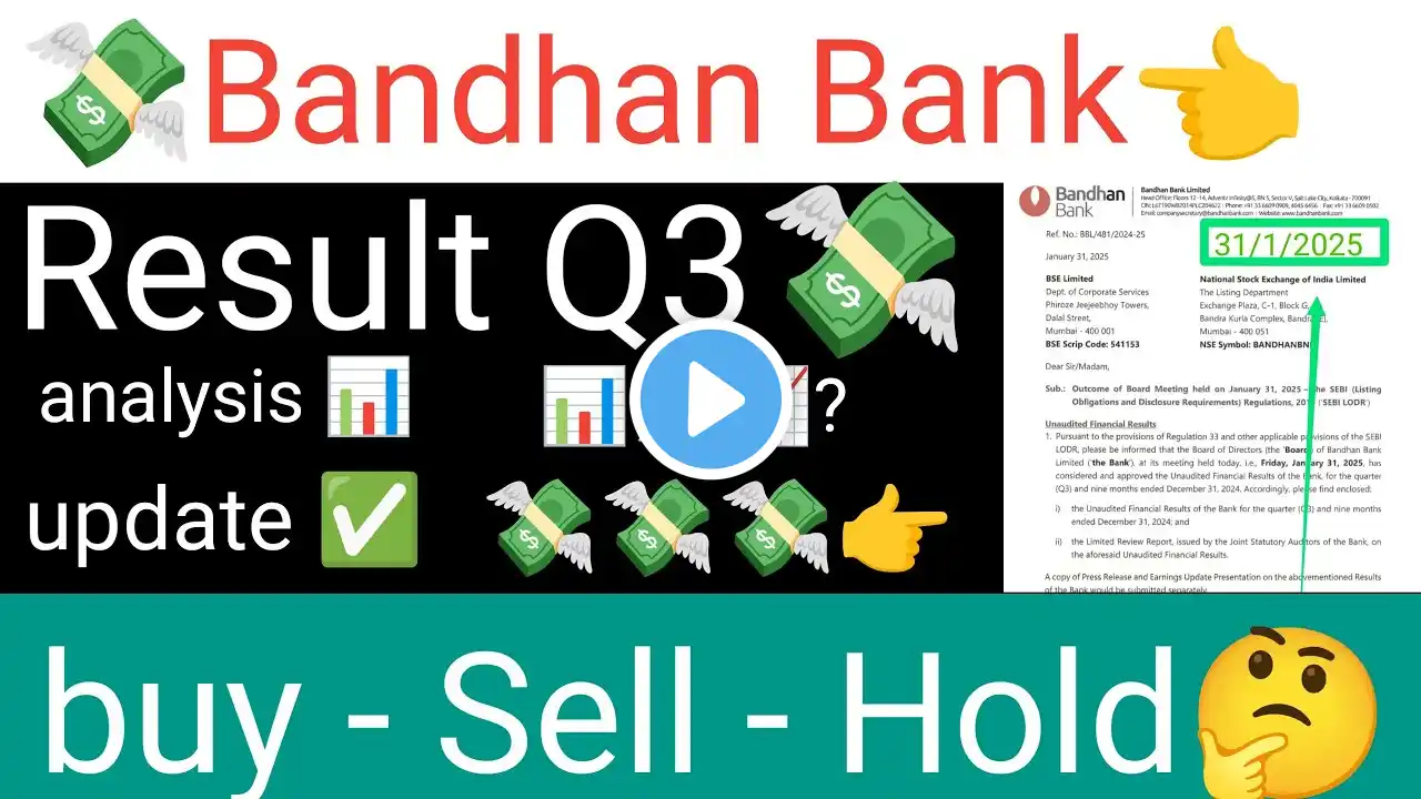 Bandhan Bank stock latest news Result Q3 2025 update tomorrow