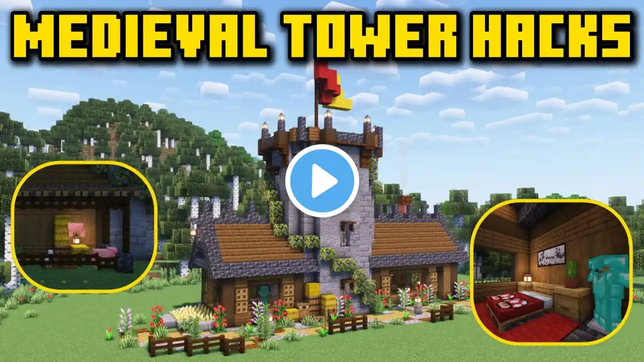 Minecraft: EASY Starter Medieval Castle for Survival [Tutorial]