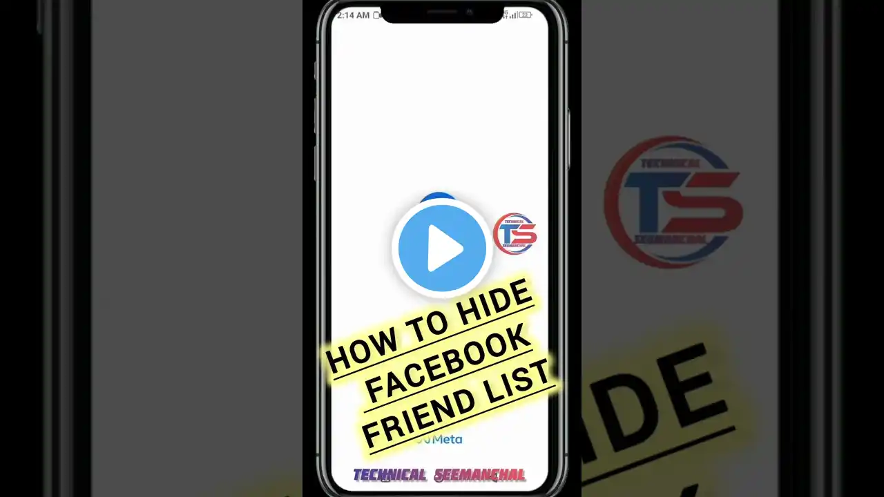 How to Hide facebook friend list// #shorts #shortvideo #facebook #tech