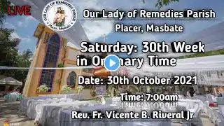 LIVE | HOLY MASS | Saturday: 30th Week in Ordinary Time