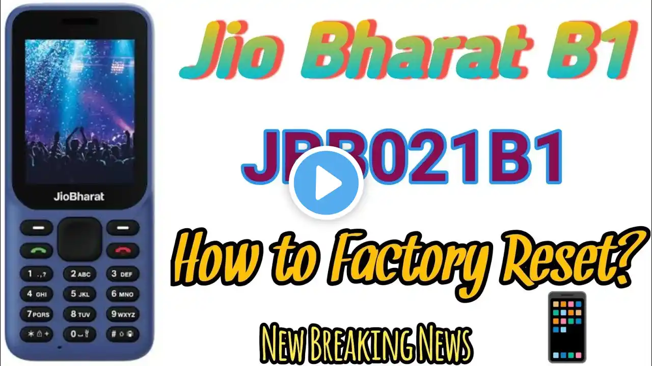 Jio Bharat B1 (JBB021B1) Factory Reset | How to factory reset the Jio Bharat Phone|