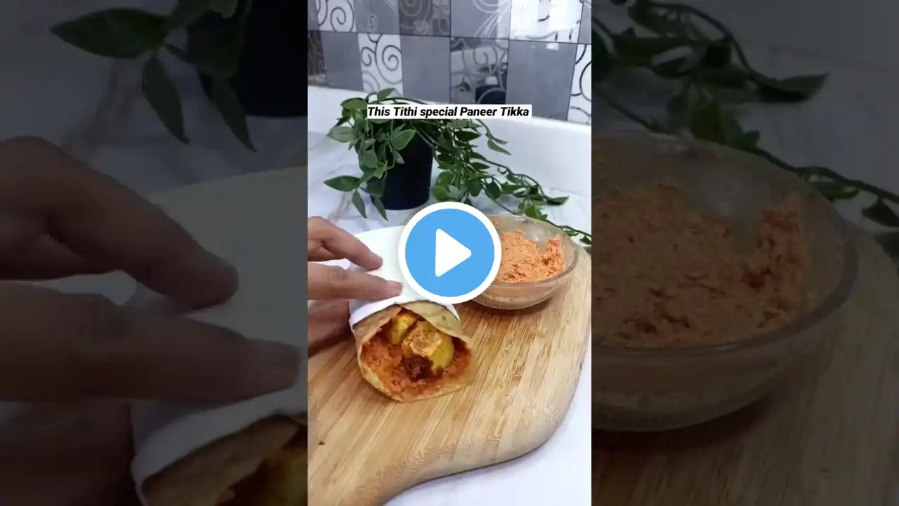 Paneer Tikka Wrap #paneer #paneertikka #wrap #frankie #shorts #youtubeshorts