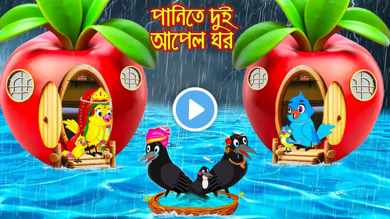 পানিতে দুই আপেল ঘর | Panite Dui Apple Ghor | Bangla Cartoon | Thakurmar Jhuli | Pakhir Golpo | Golpo