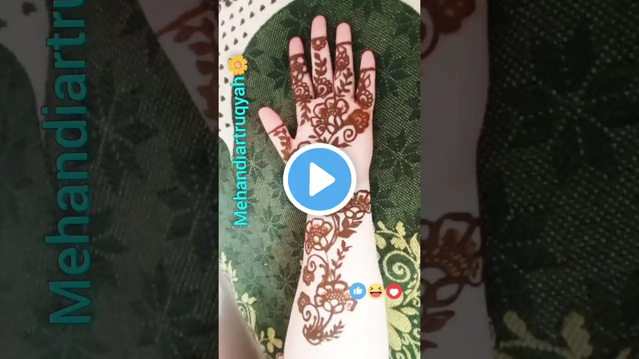 Attractive floral mehndi design💕#henna# mehndi #new #short #mehandiartruqyah 🌼