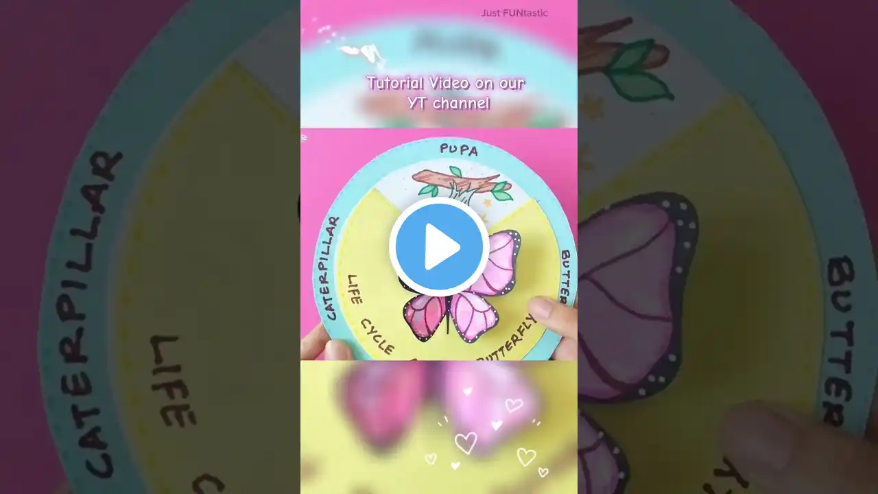 🐛➡🦋 Life cycle of a butterfly model 🌸 School science project /assignment/ craft ideas #schoolcrafts