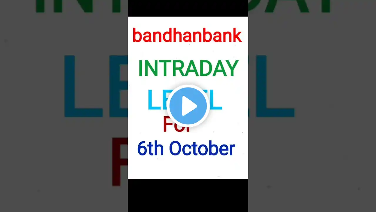 intraday stock for tomorrow //bandhanbank share price next target //intraday trading stock #short