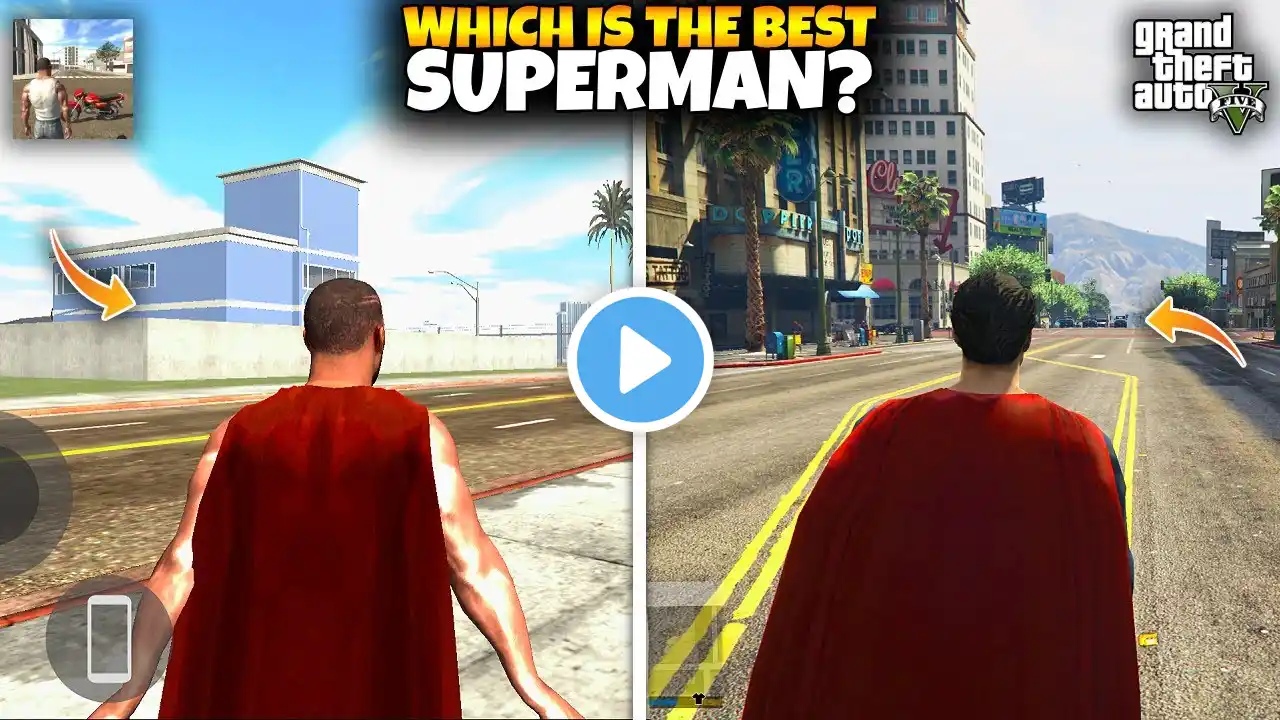 WHICH SUPERMAN IS BETTER | INDIAN BIKE DRIVING 3D VS GTA 5😱