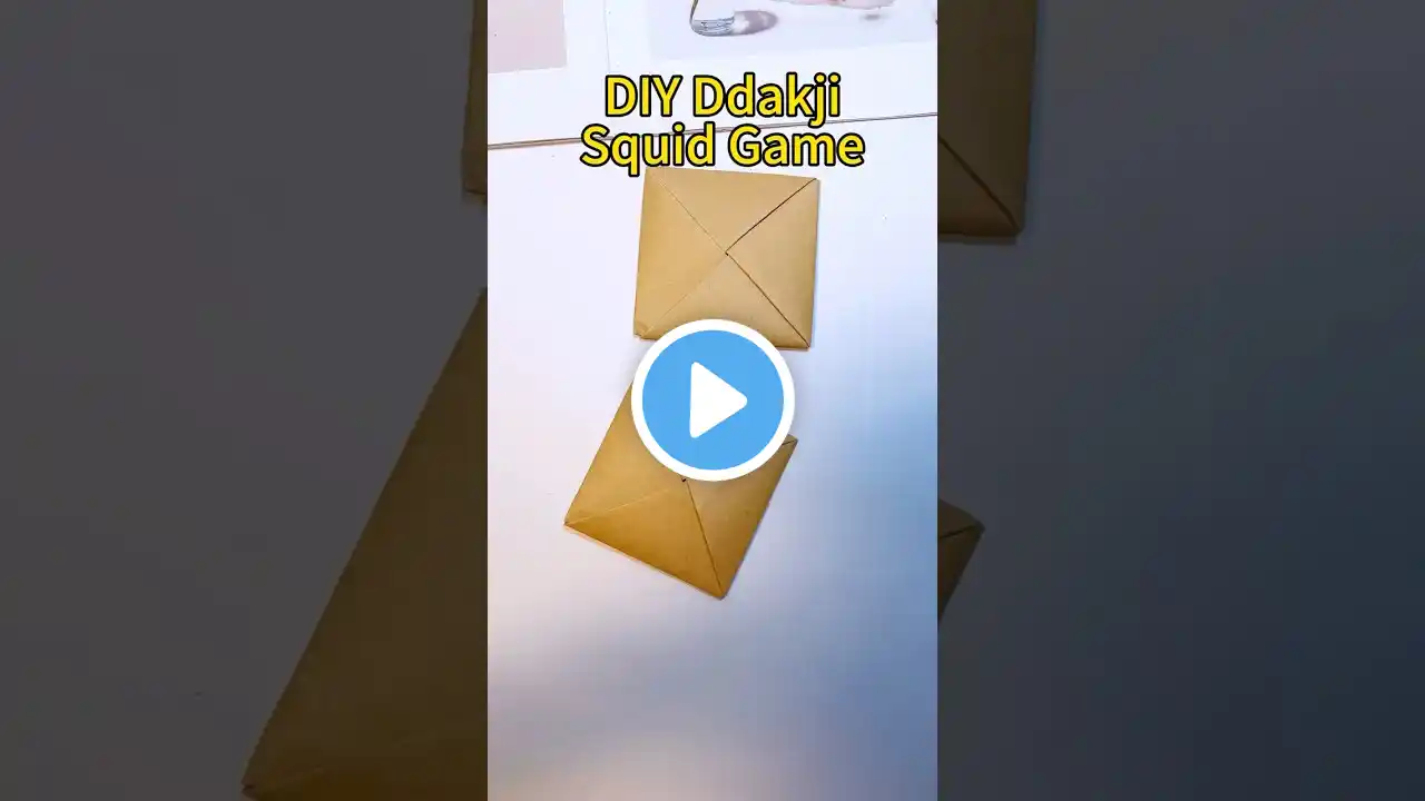 DIY paper Ddakji Squidgame #squidgame #origami#paper #papercraft #trending #tutorial #diy#ddakji