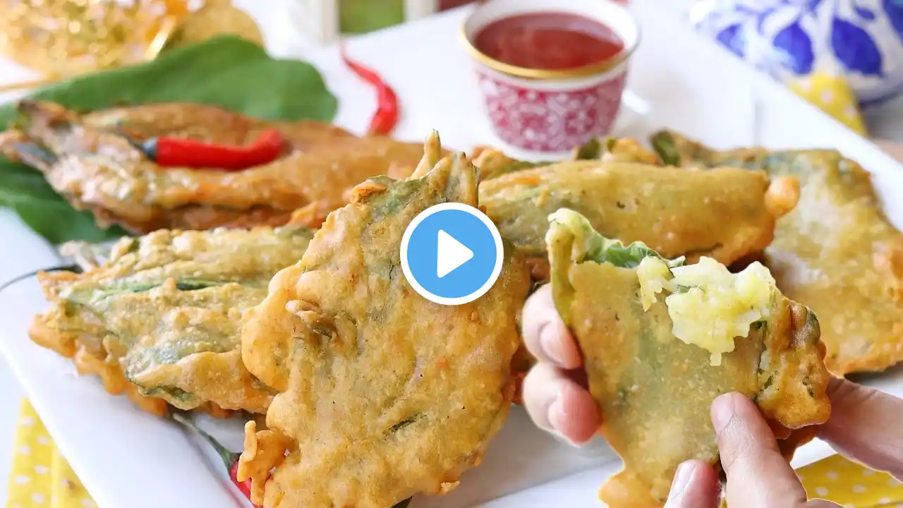 Ramadan Special Cheap & Tasty Veg Snack, Aloo Stuffed Palak Pakora Recipe by (YES I CAN COOK)